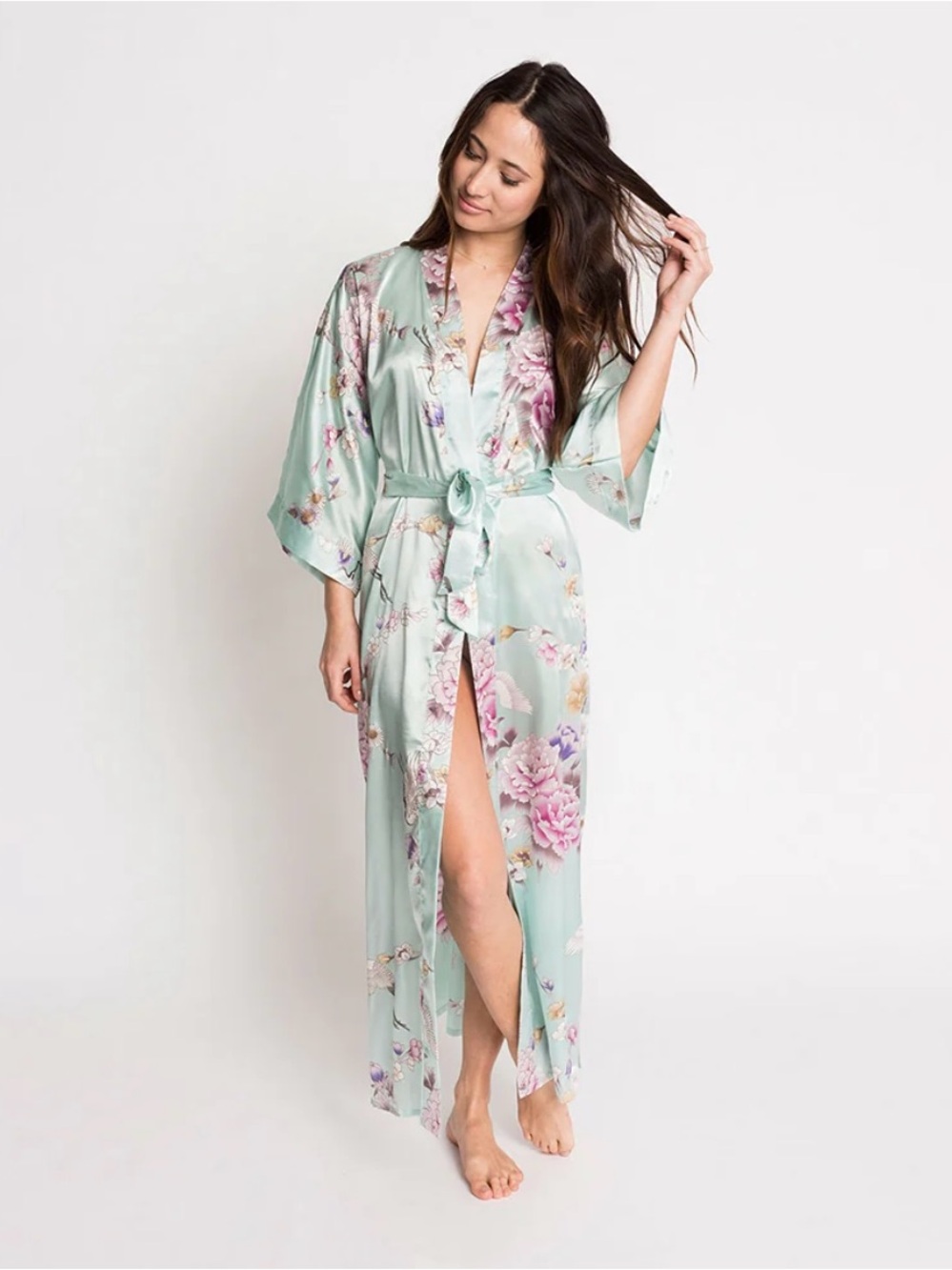 Kim+Ono CHRYSANTHEMUM & CRANE LONG
KIMONO ROBE One Size